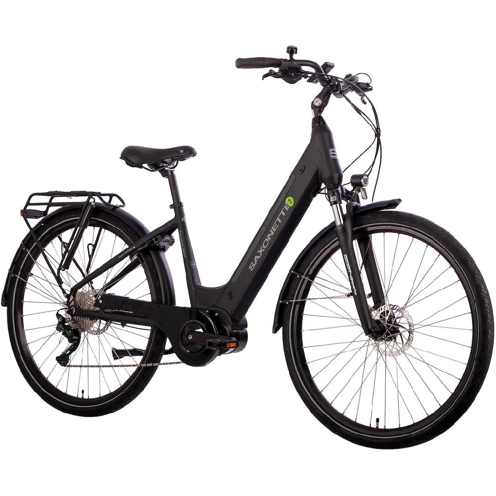 SAXONETTE E-Bike »Premium Sport (Wave)« 10 Gang Mittelmotor 250 W Pedelec Elektrofahrrad für Damen u. Herren Trekkingrad auf Rechnung online kaufen 2025