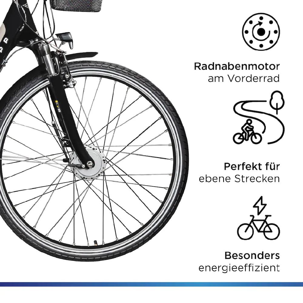 Zündapp E-Bike »Z517« 7 Gang Frontmotor 250 W E Bike Damenfahrrad 28 Zoll 155 - 190 cm mit 7 Gang Nabenschaltung auf Raten im Angebot