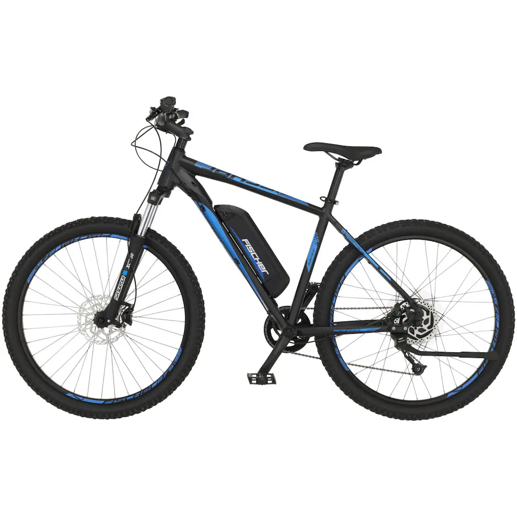 FISCHER Fahrrad E-Bike »MONTIS 2.1 418« 9 Gang Shimano Altus Heckmotor 250 W (Schloss) Pedelec Elektrofahrrad für Damen u. Herren MTB Mountainbike Günstig kaufen