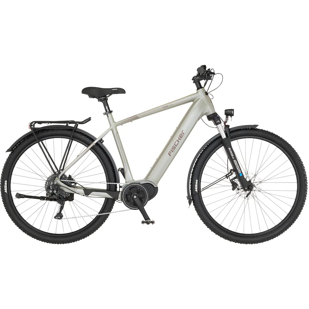 FISCHER Fahrrad E-Bike »TERRA 4.0i 55« 10 Gang Shimano Deore Mittelmotor 250 W (mit Fahrradschloss) Pedelec Elektrofahrrad für Damen u. Herren ATP Online Shopping