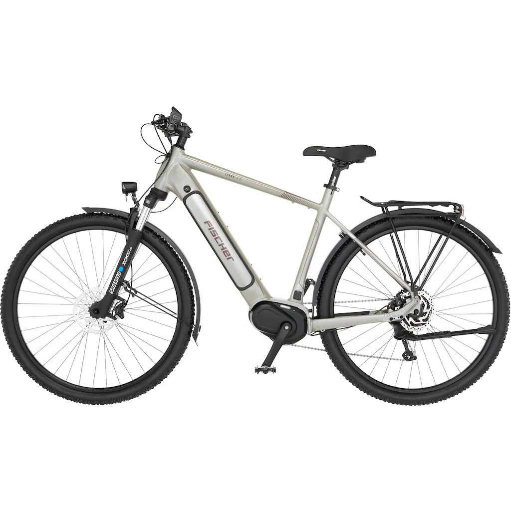 FISCHER Fahrrad E-Bike »TERRA 4.0i 55« 10 Gang Shimano Deore Mittelmotor 250 W (mit Fahrradschloss) Pedelec Elektrofahrrad für Damen u. Herren ATP Online Shopping