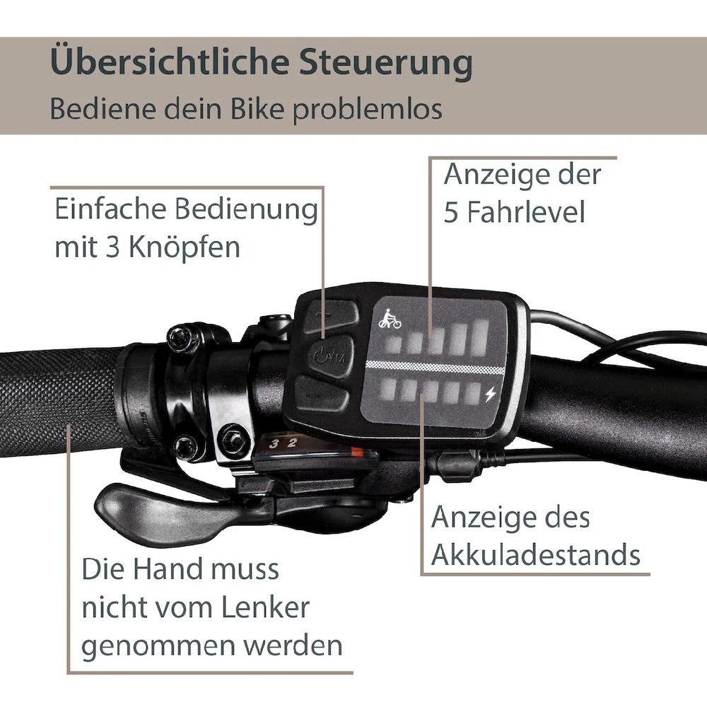 AGON E-Bike »Alpha« 24 Gang Heckmotor 250 W Pedelec Elektrofahrrad für Damen u. Herren MTB Mountainbike auf Rechnung Black Friday