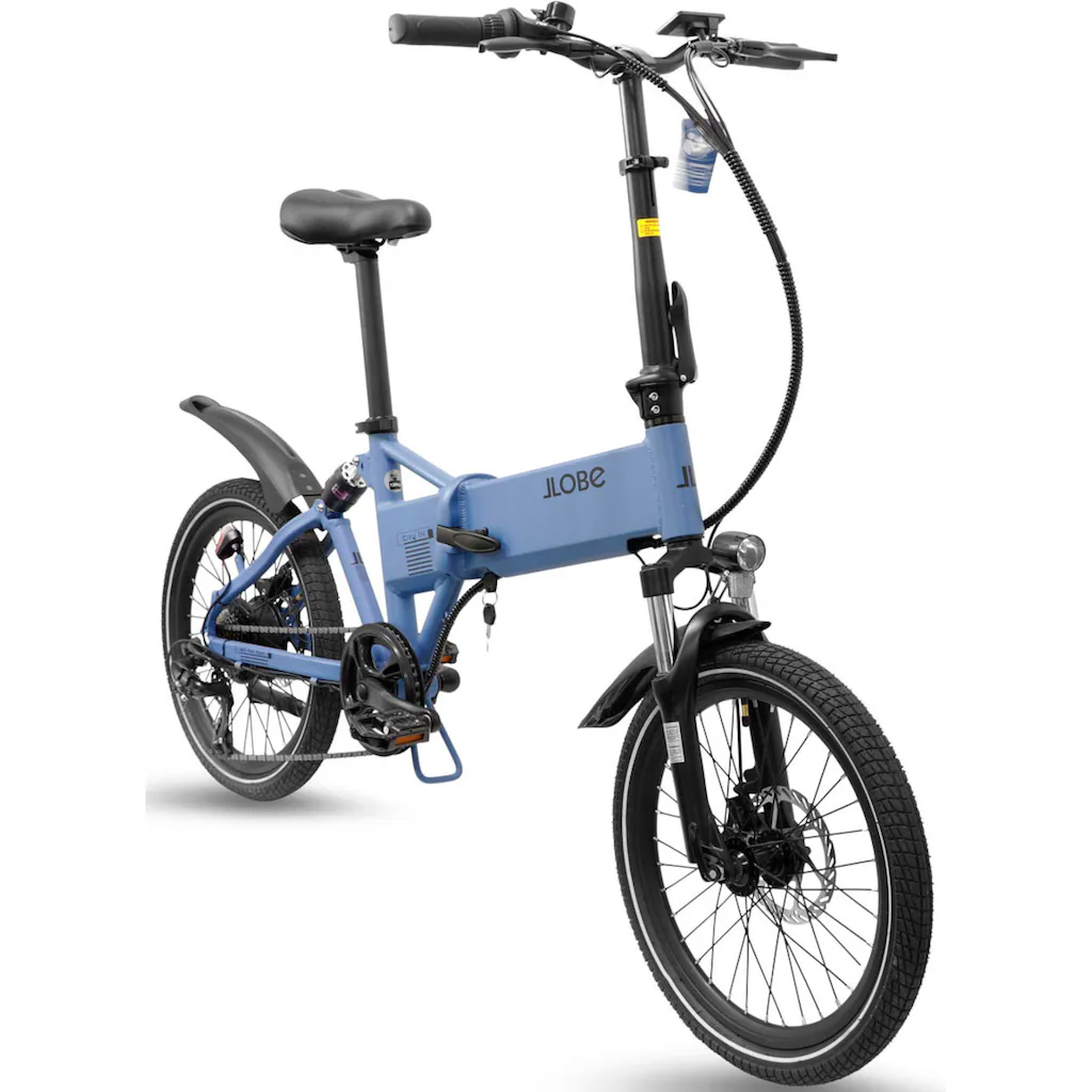 LLobe E-Bike »City III blau 36V / 10 4Ah« 3 Gang Shimano 7-Gang Shimano Kettenschaltung Frontmotor 250 W Pedelec Elektrofahrrad für Damen u. Herren auf Rechnung online bestellen Osterangebot