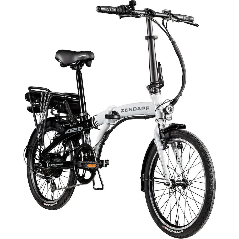 Zündapp E-Bike »Z120« 7 Gang Shimano Tourney Heckmotor 250 W Pedelec Elektrofahrrad für Damen u. Herren Klapprad auf Rechnung online kaufen Jubiläumsangebot