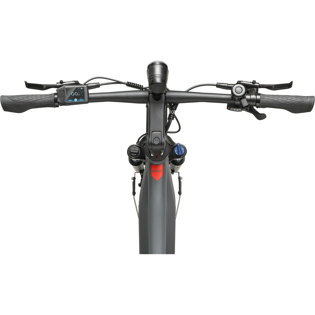 Telefunken E-Bike »SUV700« 10 Gang Shimano Mittelmotor 250 W (29 Zoll Straßenzulassung Scheibenbremsen) Pedelec Elektrofahrrad für Herren u. Damen Trekkingrad Cityrad auf Raten Heißer Verkauf