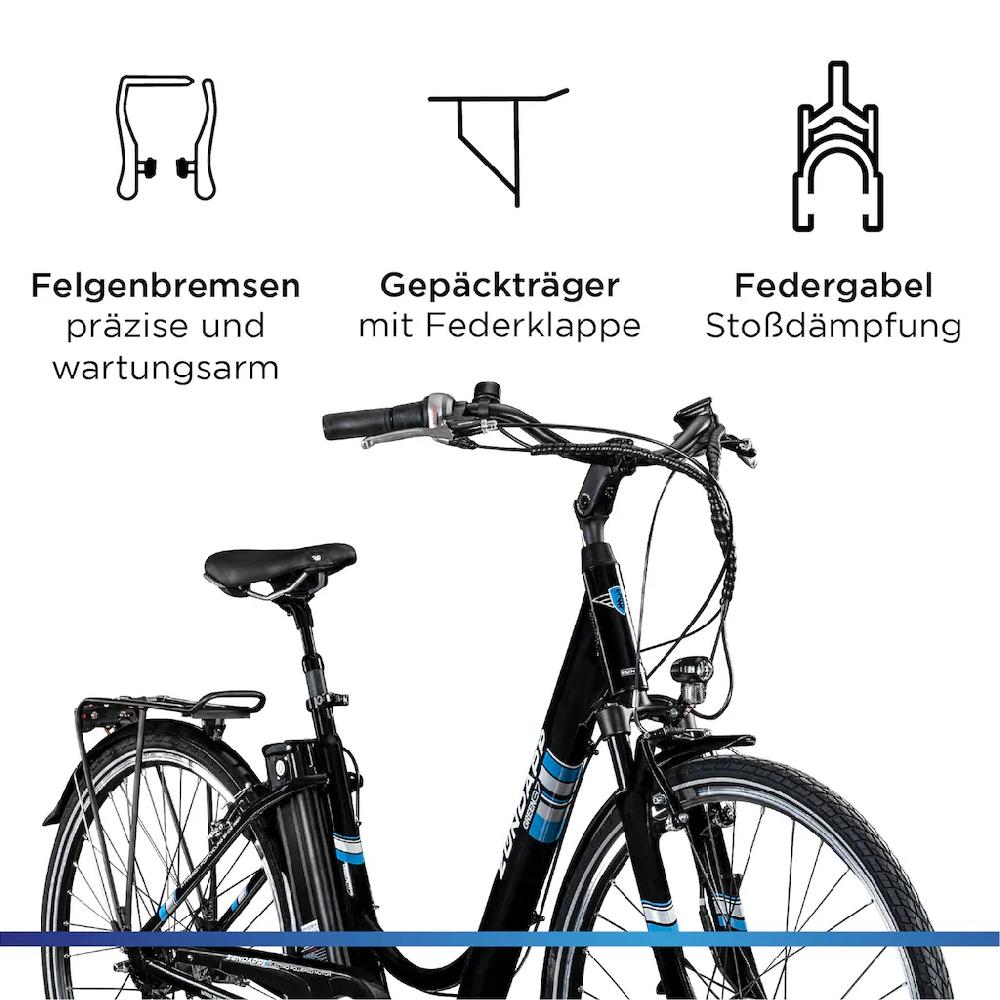 Zündapp E-Bike »Green 3.7« 7 Gang Frontmotor 250 W Pedelec Elektrofahrrad für Damen u. Herren Cityrad auf Rechnung bestellen Wochenangebot