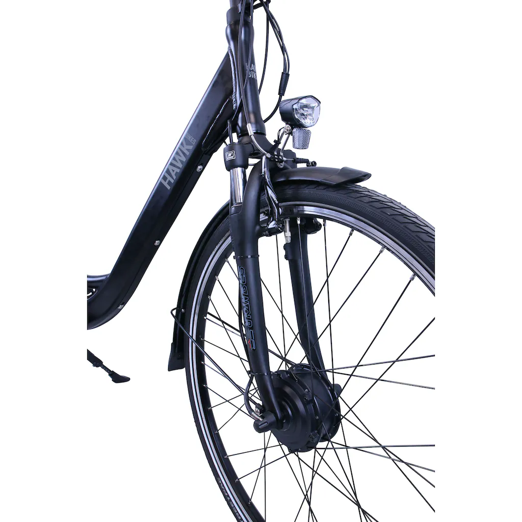 HAWK Bikes E-Bike »eCity Wave« 7 Gang Shimano Nexus 7-Gang Frontmotor 250 W Pedelec Elektrofahrrad für Damen u. Herren Cityrad auf Rechnung kaufen Kostenlose Rückgabe