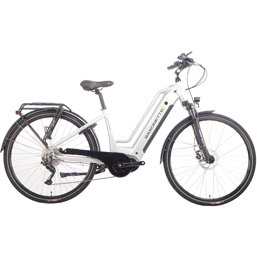 SAXONETTE E-Bike »Quantum Sport« 10 Gang Shimano Mittelmotor 250 W Pedelec Elektrofahrrad für Damen u. Herren Trekkingrad Begrenzte Freigabe