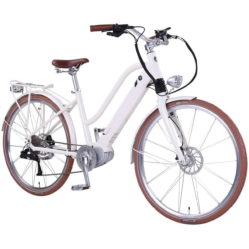 eGO Movement E-Bike »Classic 25 Cleopatra Trapez 45 cm Weiß 28"« 10 Gang Shimano Deore Mittelmotor 250 W Pedelec Elektrofahrrad für Damen u. Herren Cityrad auf Rechnung online bestellen Letzte 3 Tage