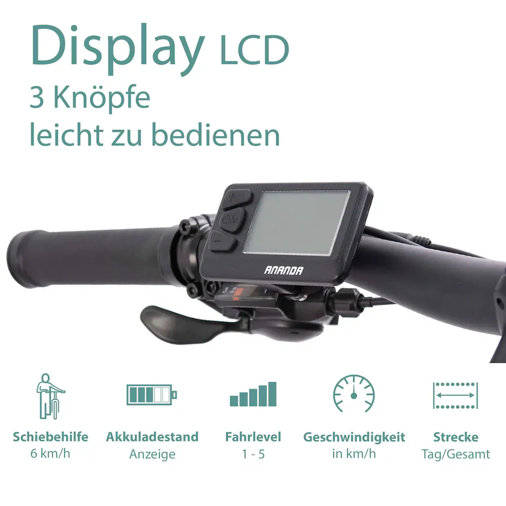 Tretwerk E-Bike »Bolt« Shimano Heckmotor 250 W Pedelec Elektrofahrrad für Damen u. Herren MTB Mountainbike Discount Store für neue Produkte