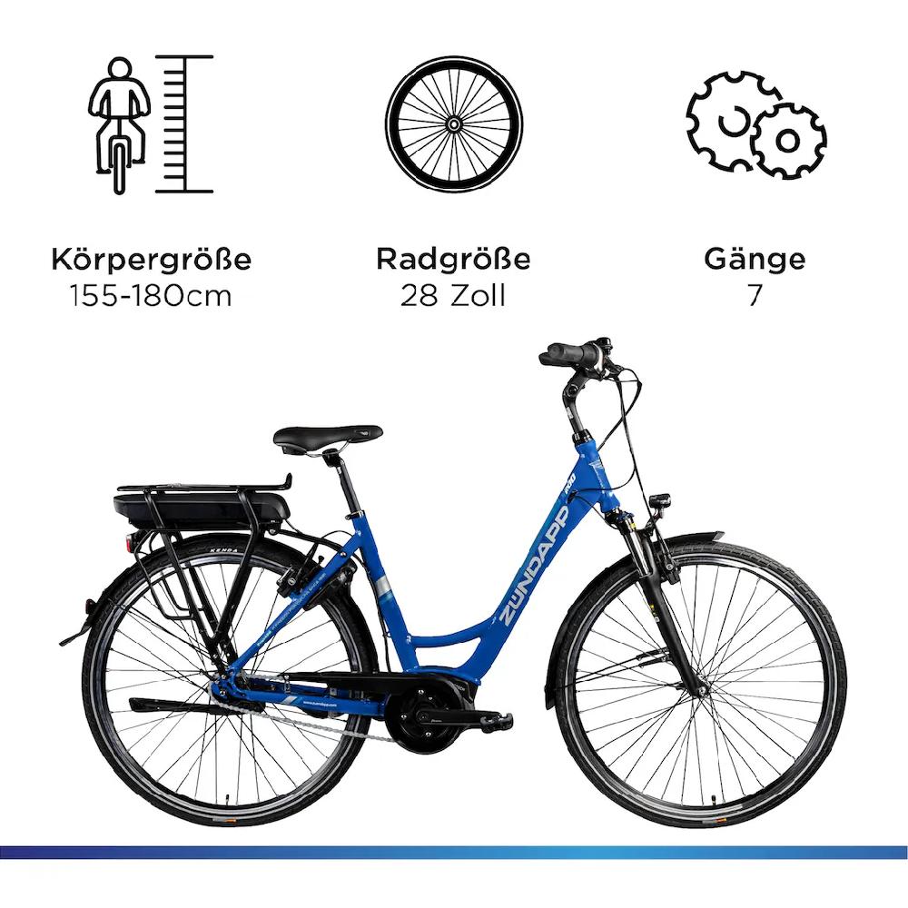 Zündapp E-Bike »X200« 7 Gang Shimano Nexus Mittelmotor 250 W Pedelec Elektrofahrrad für Damen u. Herren Cityrad Super Rabatt