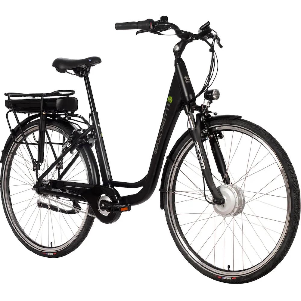SAXONETTE E-Bike »City Plus« 7 Gang Frontmotor 250 W (mit Akku-Ladegerät) Pedelec Elektrofahrrad für Damen u. Herren Cityrad Clearance-Verkauf