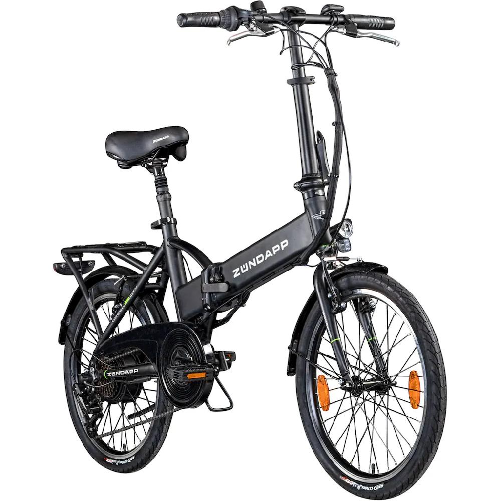 Zündapp E-Bike »Z101« 6 Gang Shimano Tourney Heckmotor 250 W Pedelec Elektrofahrrad für Damen u. Herren Klapprad auf Rechnung online bestellen Angebote