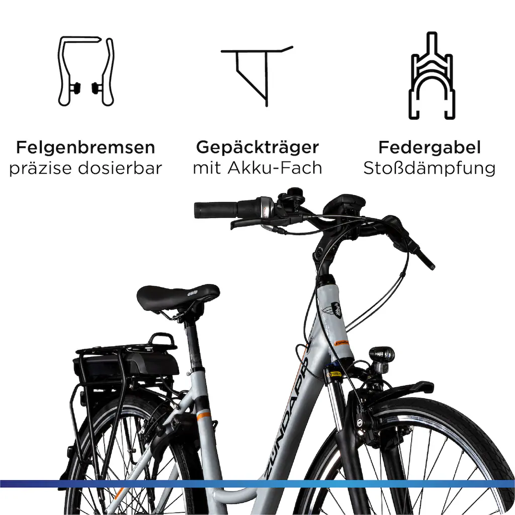 Zündapp E-Bike »X200« 7 Gang Shimano Nexus Mittelmotor 250 W Pedelec Elektrofahrrad für Damen u. Herren Cityrad im Angebot