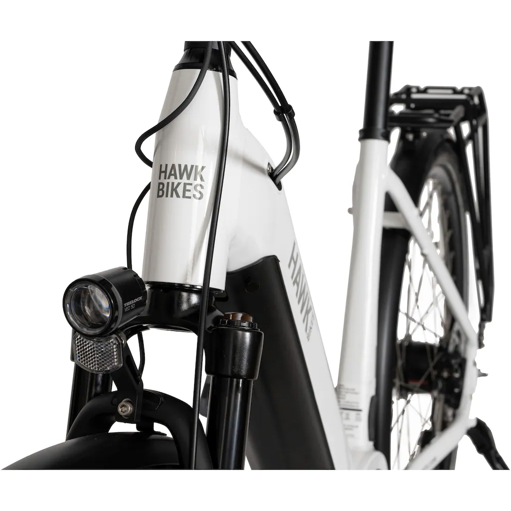 HAWK Bikes E-Bike »eCity Wave 400« 8 Gang Shimano Pedelec Elektrofahrrad für Damen u. Herren Cityrad auf Rechnung online kaufen Fabrikverkauf