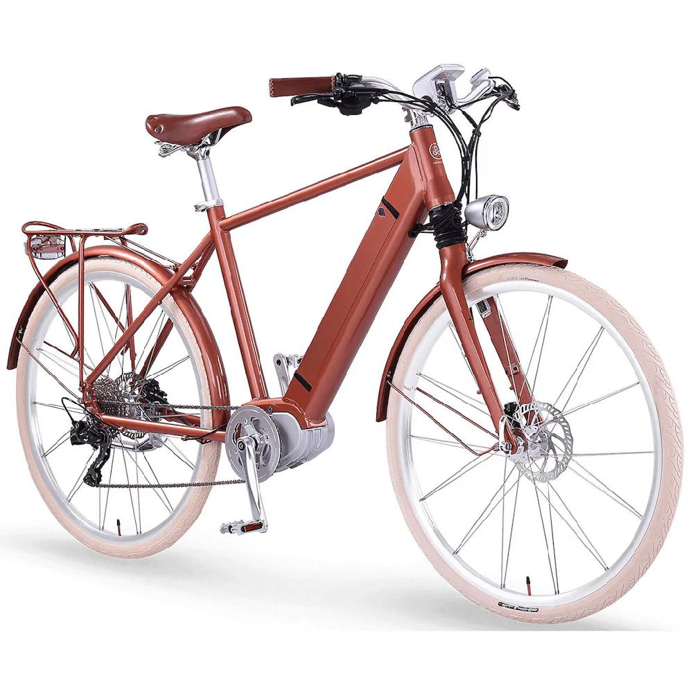 eGO Movement E-Bike »Classic 25 Cäsar Herren 54 cm Bronze 28"« 10 Gang Shimano Deore Mittelmotor 250 W Pedelec Elektrofahrrad für Damen u. Herren Cityrad auf Rechnung bestellen Preisnachlass