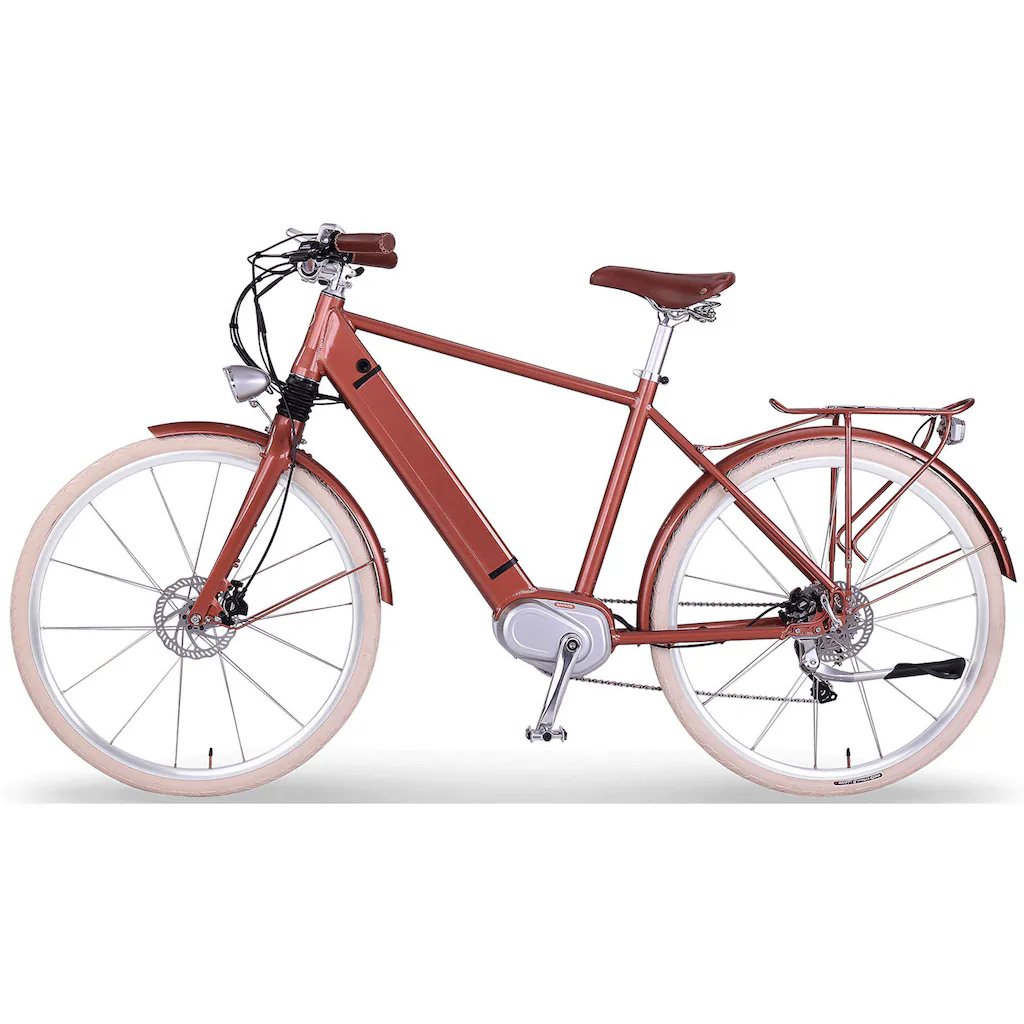 eGO Movement E-Bike »Classic 25 Cäsar Herren 54 cm Bronze 28"« 10 Gang Shimano Deore Mittelmotor 250 W Pedelec Elektrofahrrad für Damen u. Herren Cityrad auf Rechnung bestellen Preisnachlass