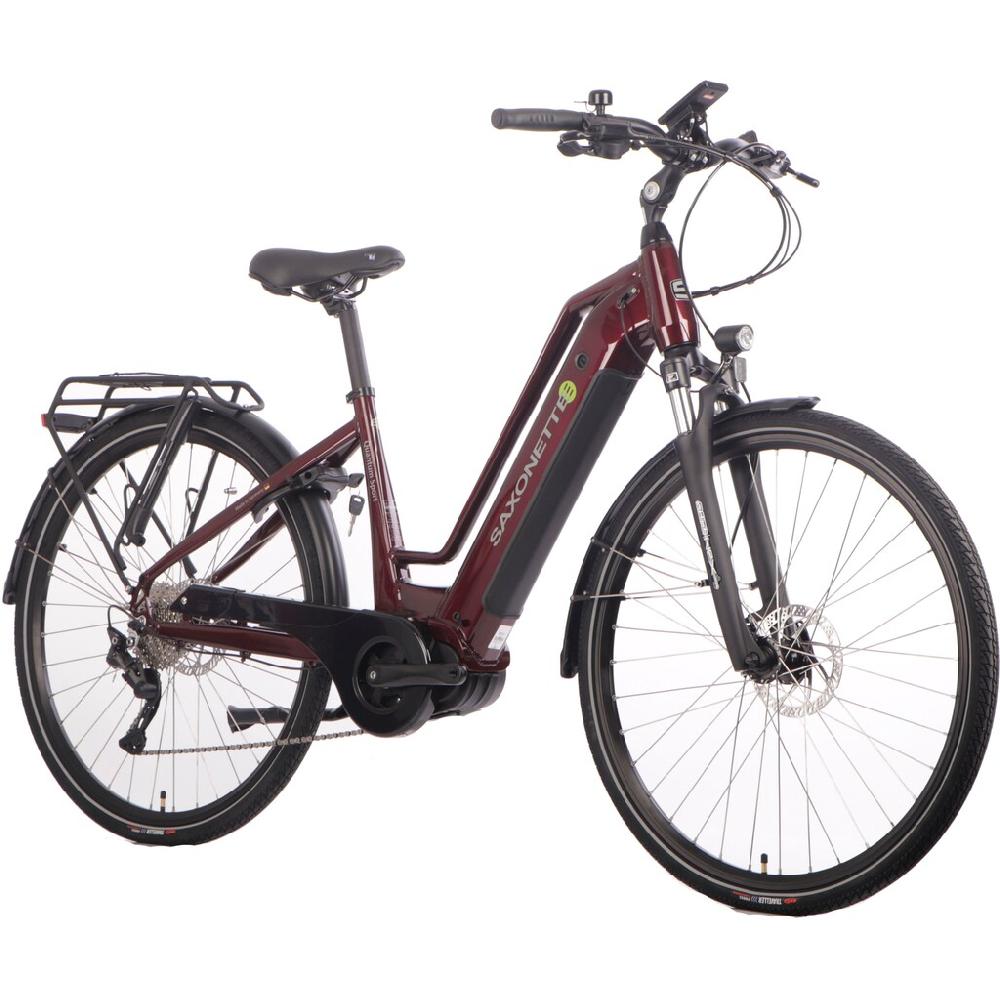 SAXONETTE E-Bike »Quantum Sport« 10 Gang Shimano Mittelmotor 250 W Pedelec Elektrofahrrad für Damen u. Herren Trekkingrad Neueste Mode