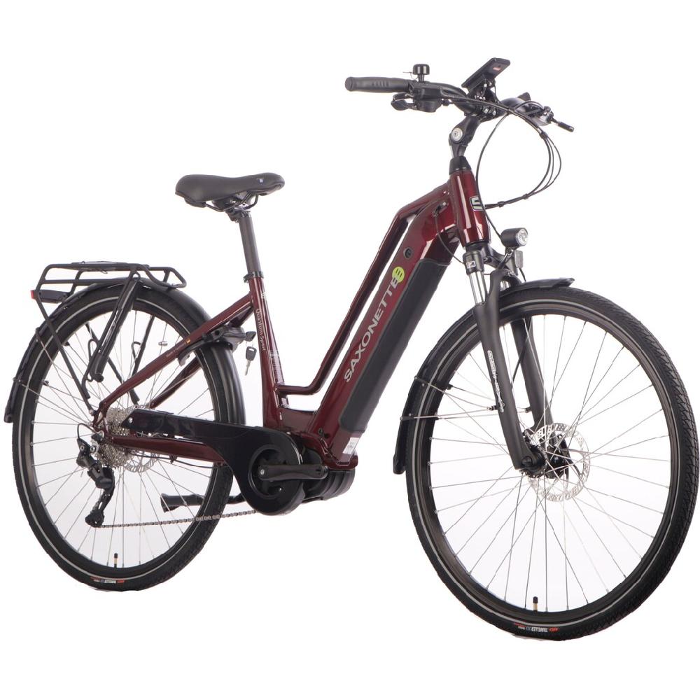 SAXONETTE E-Bike »Quantum Sport« 10 Gang Shimano Mittelmotor 250 W Pedelec Elektrofahrrad für Damen u. Herren Trekkingrad Neueste Mode