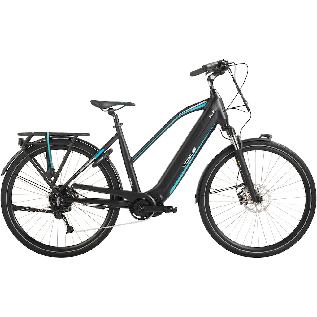 VOGUE BIKE E-Bike »SLX« 9 Gang Shimano Alivio Mittelmotor 250 W Pedelec Elektrofahrrad für Damen u. Herren Cityrad auf Rechnung Online Outlet