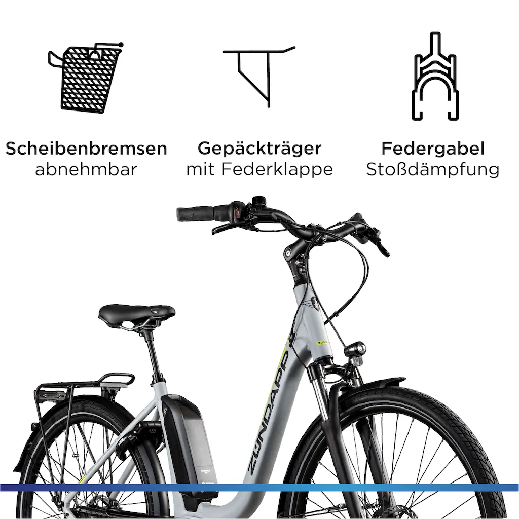 Zündapp E-Bike »X300« 7 Gang Shimano Nexus Mittelmotor 250 W Pedelec Elektrofahrrad für Damen u. Herren Cityrad Bestseller