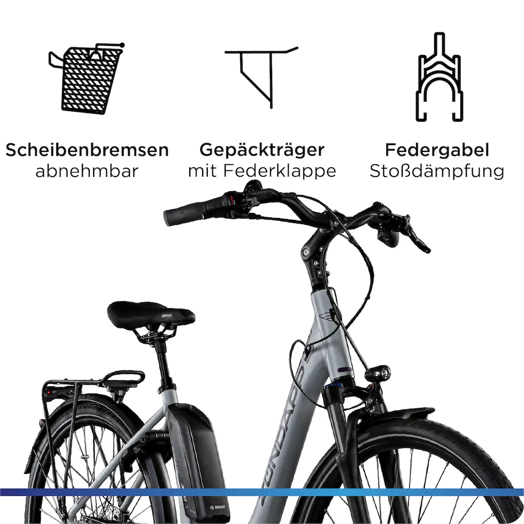 Zündapp E-Bike »X300« 7 Gang Shimano Nexus Mittelmotor 250 W Pedelec Elektrofahrrad für Damen u. Herren Cityrad auf Raten Saisonale Angebote