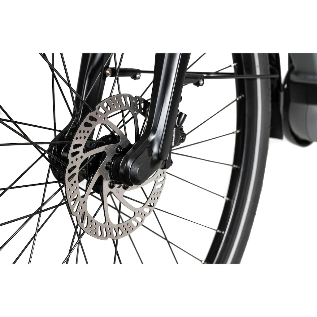 HAWK Bikes E-Bike »E-Trekking 500 Gent« 10 Gang Shimano Deore Mittelmotor 250 W Pedelec Elektrofahrrad für Damen u. Herren Trekkingrad auf Rechnung Räumungsverkauf