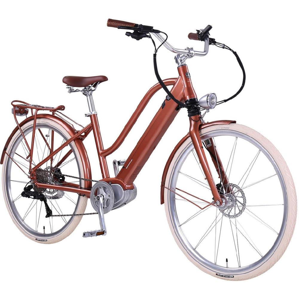 eGO Movement E-Bike »Classic 25 Cleopatra Trapez 45 cm Bronze 28"« 10 Gang Shimano Deore Mittelmotor 250 W Pedelec Elektrofahrrad für Damen u. Herren Cityrad auf Raten Letzter Tag