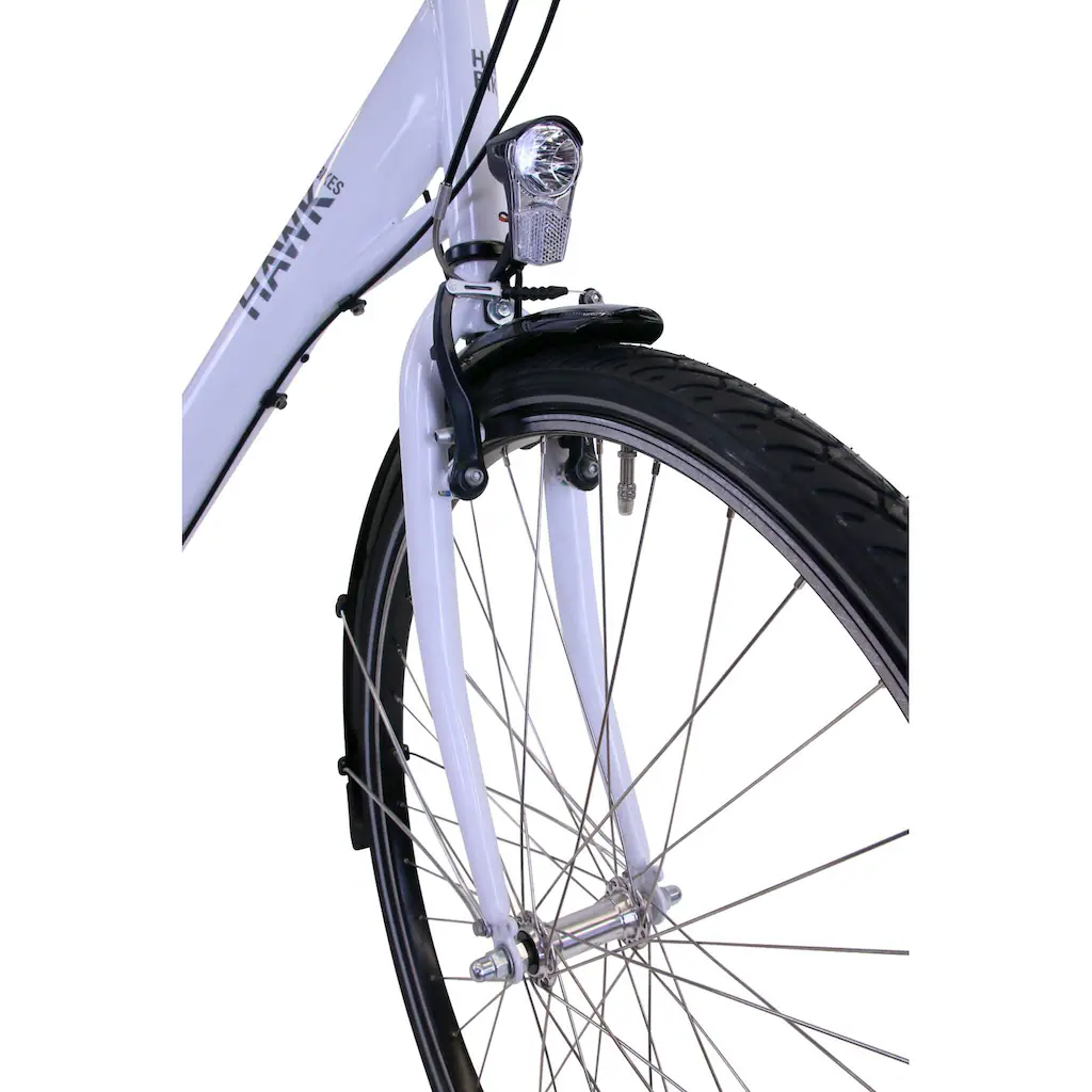 HAWK Bikes Cityrad »City Wave Premium Plus White« 3 Gang Shimano Nexus Schaltwerk für Damen und Herren auf Rechnung Flash Sale