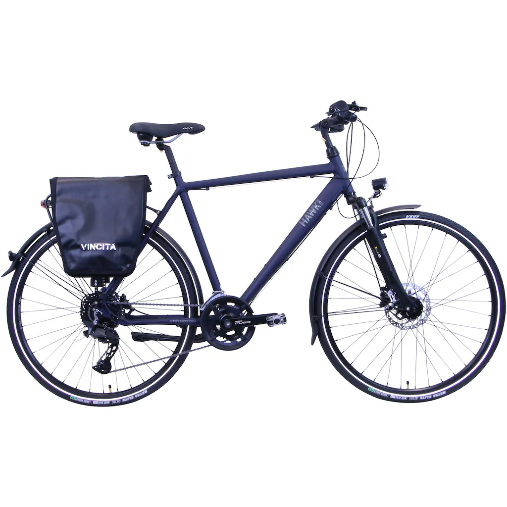 HAWK Bikes Trekkingrad »Trekking Gent Deluxe Plus Ocean Blue« 20 Gang Shimano Shimano CUES Schaltwerk für Herren auf Rechnung online kaufen Osterangebot