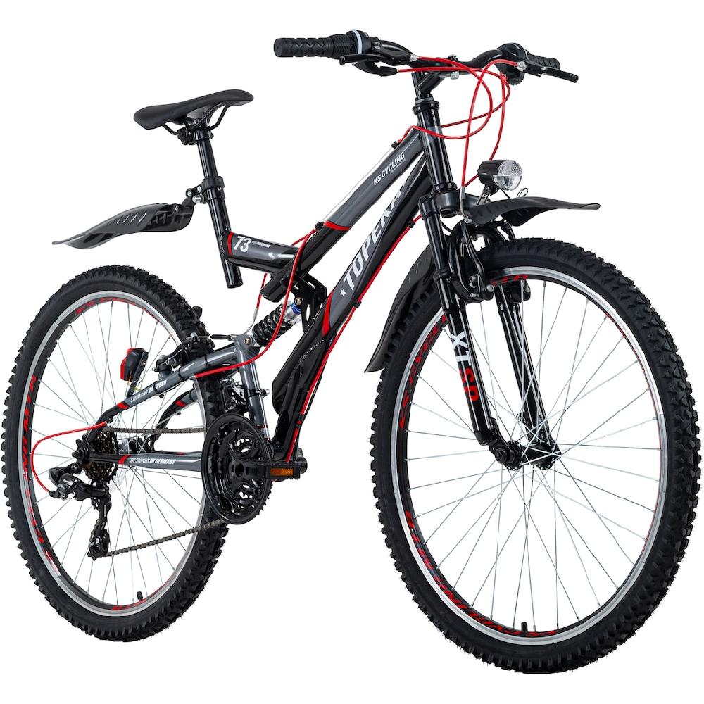 KS Cycling Mountainbike »Topeka« 21 Gang Shimano Tourney Schaltwerk Kettenschaltung für Damen und Herren Kettenschaltung auf Rechnung online bestellen Tiefpreis