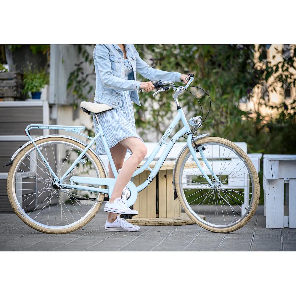KS Cycling Cityrad »Casino« 6 Gang Shimano Tourney Schaltwerk Kettenschaltung für Damen Kettenschaltung Bis zu 55% Rabatt