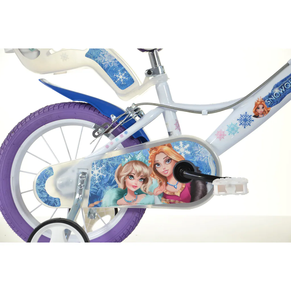 Dino Kinderfahrrad »Snow Queen Eiskönigin« 1 Gang mit Stützrädern Korb und Puppensitz auf Rechnung online bestellen Clearance-Verkauf