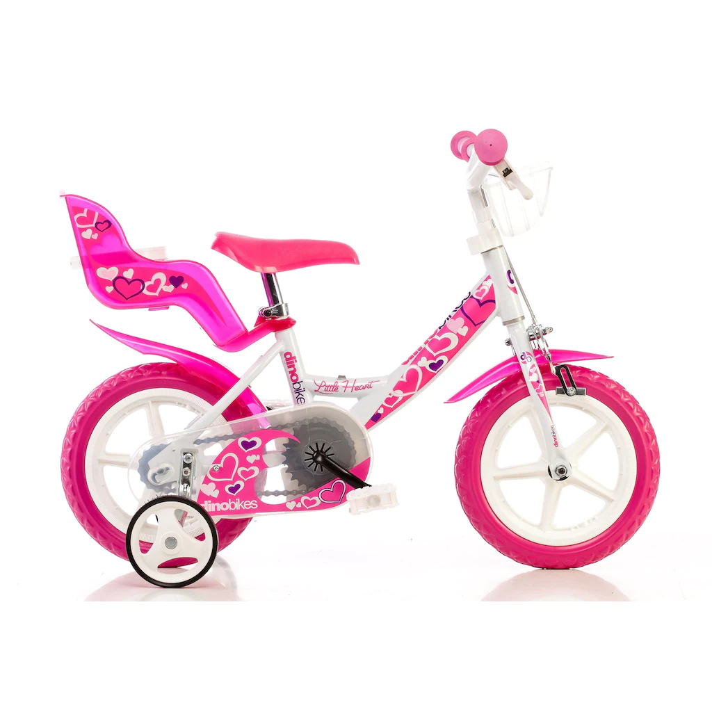 Dino Kinderfahrrad »Mädchenfahrrad 12 Zoll« 1 Gang mit Stützrädern Korb und Puppensitz auf Raten Versandkostenfrei
