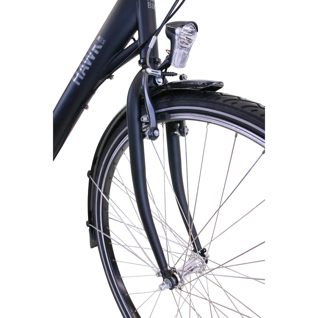 HAWK Bikes Cityrad »City Wave Premium Black« 3 Gang Shimano Nexus Schaltwerk für Damen und Herren auf Raten Tägliche Deals