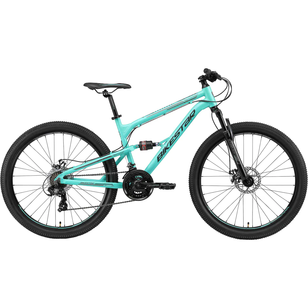 Bikestar Mountainbike 21 Gang Shimano RD-TY300 Schaltwerk Kettenschaltung für Damen und Herren Kettenschaltung Bis zu 50% Rabatt