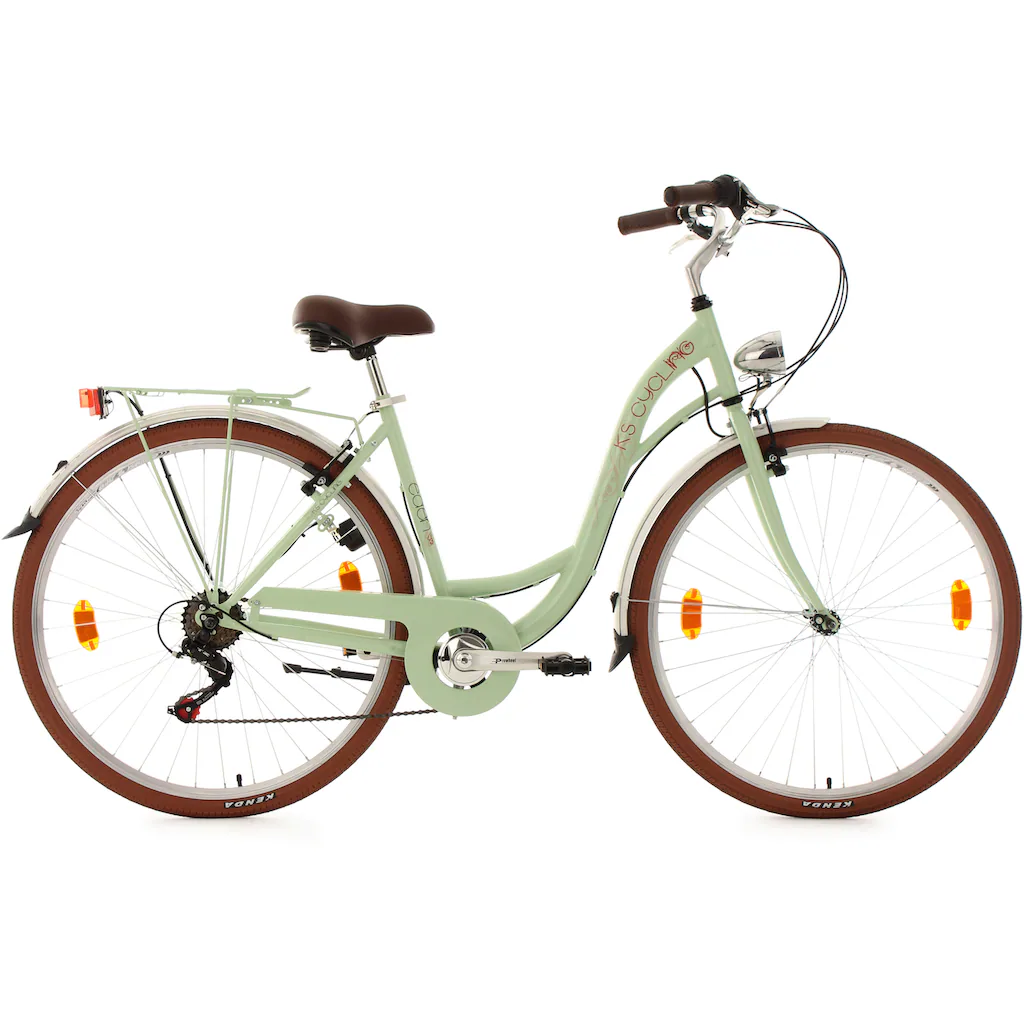 KS Cycling Cityrad »Eden« 6 Gang Shimano Tourney RD-TZ 50 Schaltwerk Kettenschaltung für Damen und Herren Kettenschaltung auf Rechnung Begrenztes Angebot