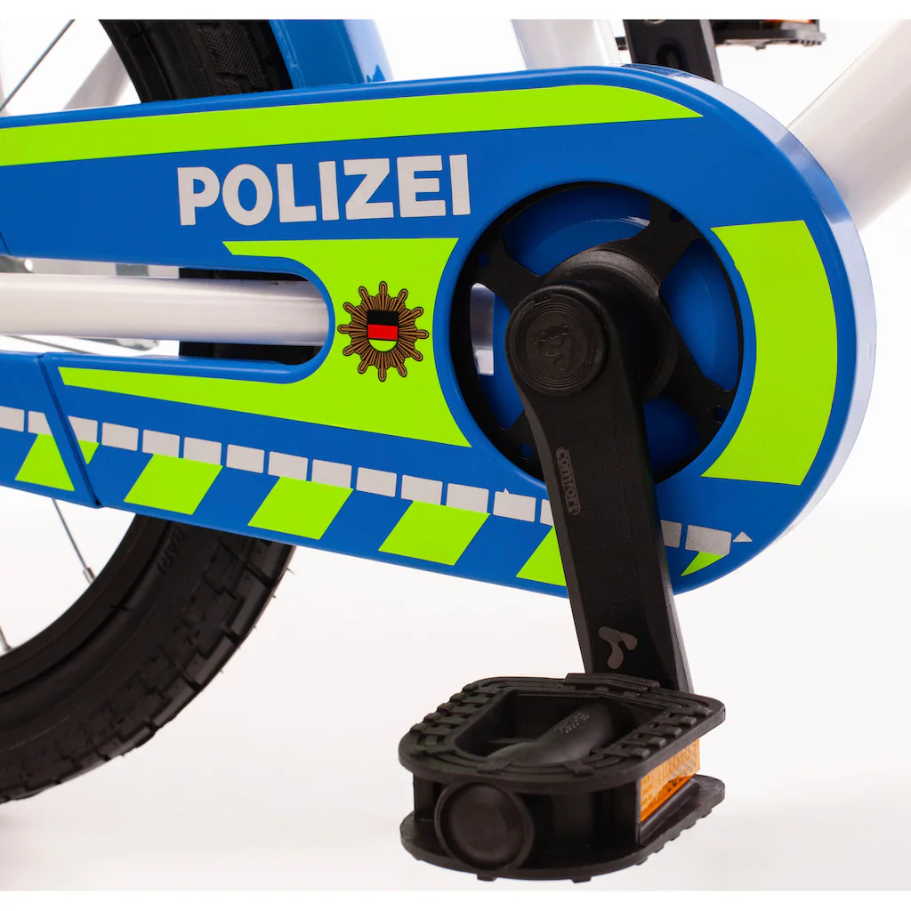 Bachtenkirch Kinderfahrrad »12" Kinderfahrrad "POLIZEI" kristall-weiß/blau/neon« 1 Gang ohne Schaltung auf Rechnung kaufen Vatertagsangebot