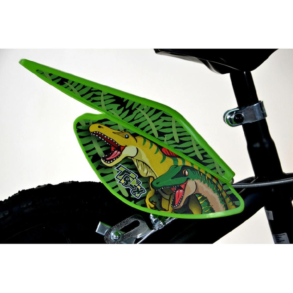 Dino Kinderfahrrad »Dinosaurier T-Rex« 1 Gang mit Stützrädern Frontschild und coolen Schutzblechen Tiefpreis