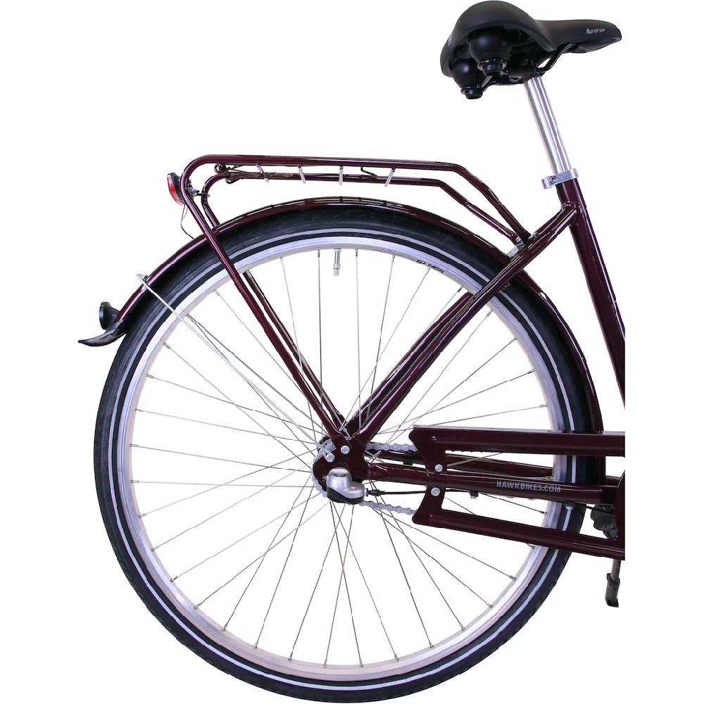 HAWK Bikes Cityrad »City Classic Joy Bordeaux« 3 Gang Shimano Nexus Schaltwerk für Damen und Herren auf Rechnung online bestellen zollfrei