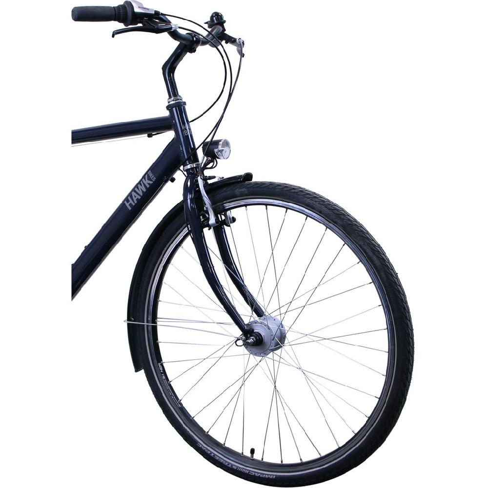 HAWK Bikes Cityrad »CityTrek Easy Blue Gent« 7 Gang Shimano Tourney Schaltwerk Kettenschaltung für Damen und Herren Kettenschaltung auf Raten Outlet