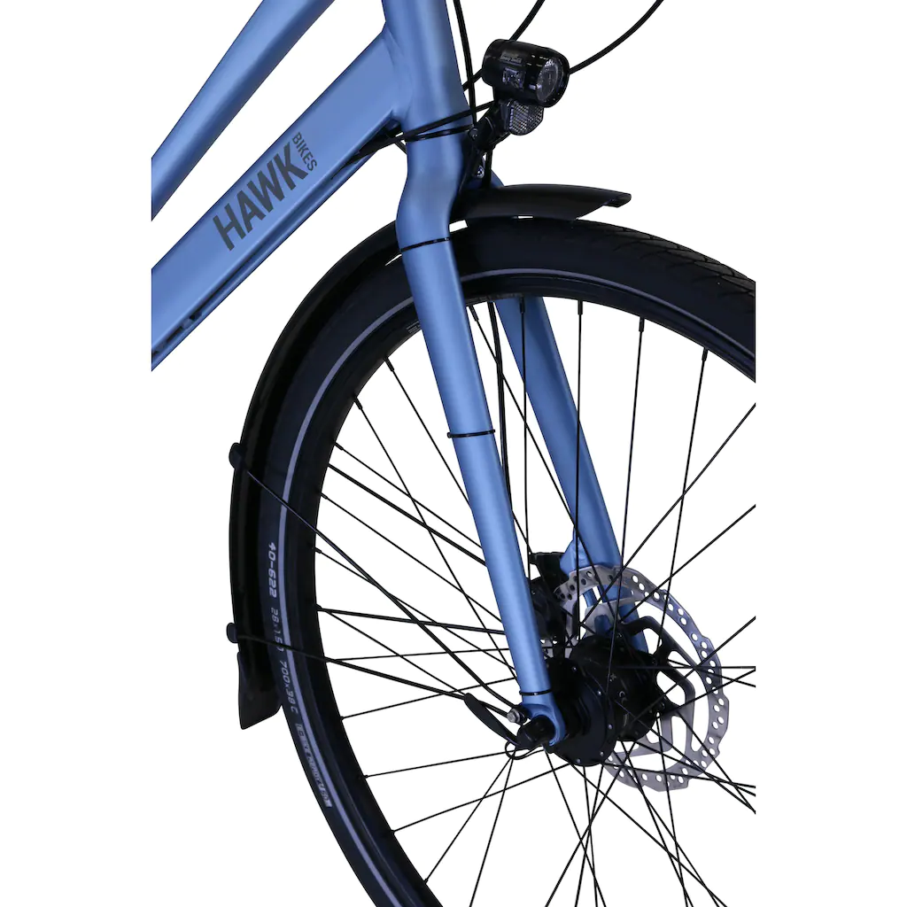 HAWK Bikes Trekkingrad »Trekking Lady Super Deluxe Plus Sky Blue« 8 Gang Shimano Nexus Schaltwerk für Damen und Herren auf Raten Sonderangebot