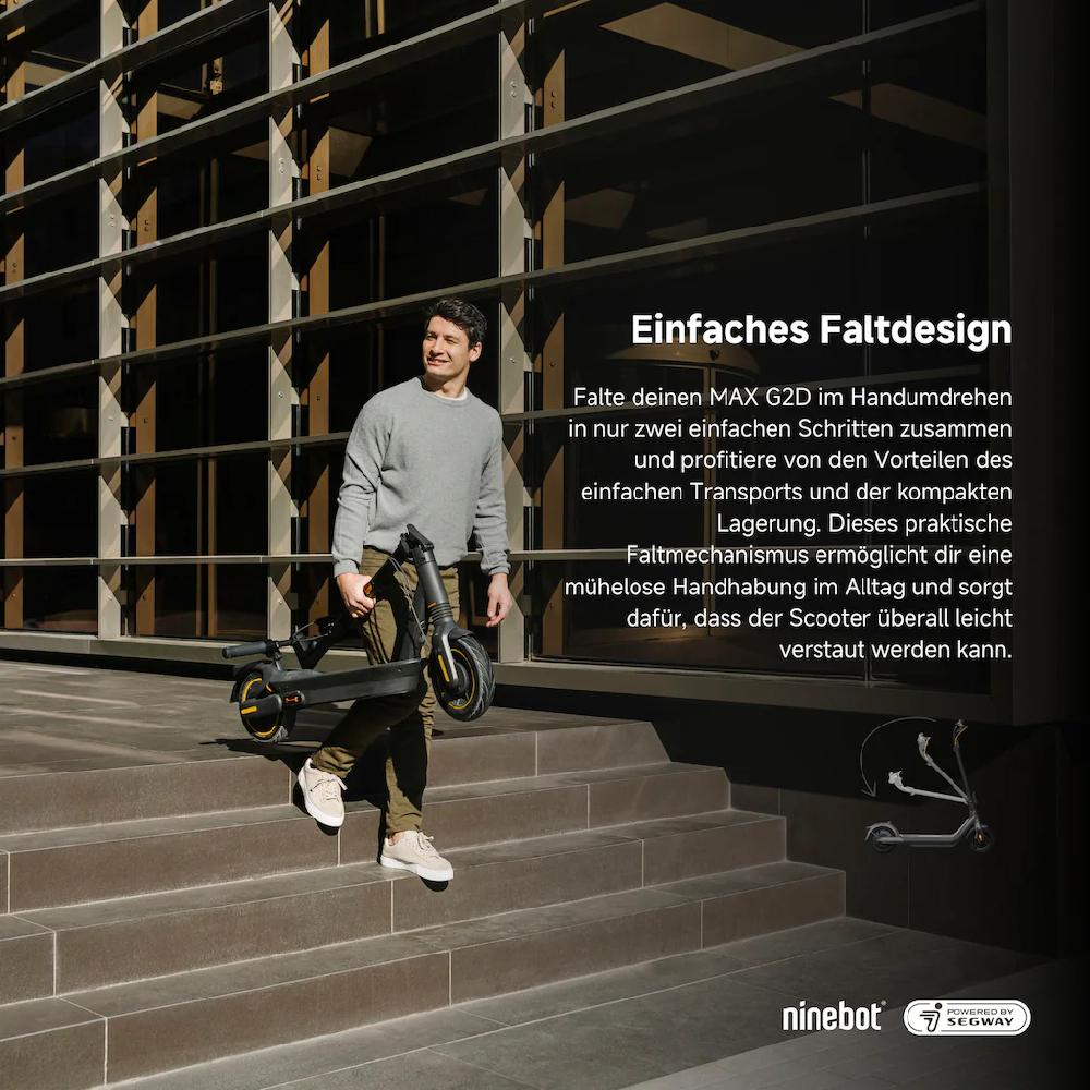 ninebot by Segway E-Scooter »KickScooter MAX G2 D« Electric Scooter mit Straßenzulassung bis zu 70 km Reichweite Clearance-Verkauf