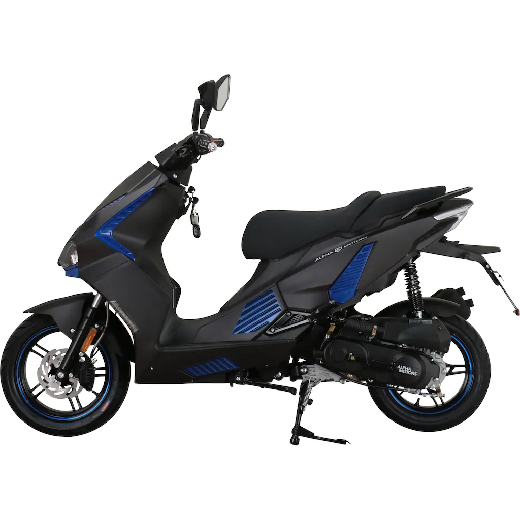 Alpha Motors Motorroller »SHARK« 50 cm³ 45 km/h Euro 5 3 PS mit integr. Alarmanlage Keyless-System und USB-Anschluss auf Rechnung Im Verkauf