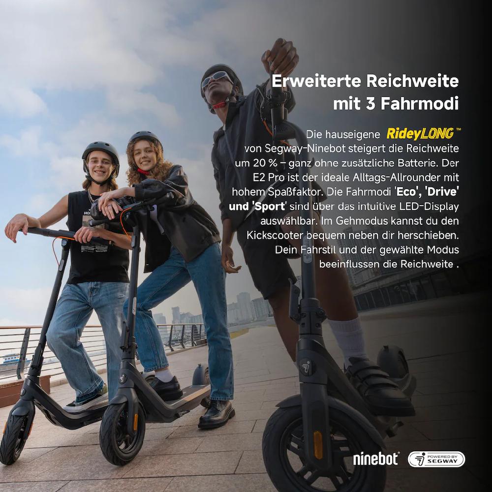 ninebot by Segway E-Scooter »KickScooter E2 PRO D« Electric Scooter mit Straßenzulassung bis zu 35 km Reichweite Fabrikpreis