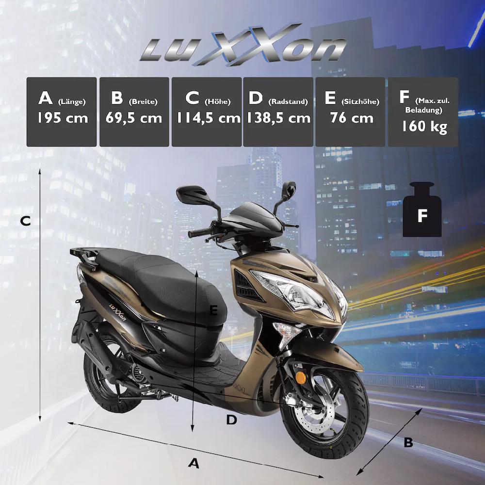 Luxxon Motorroller »XXLine« 49 46 cm³ 45 km/h Euro 5 3 PS auf Rechnung bestellen Exklusivangebot