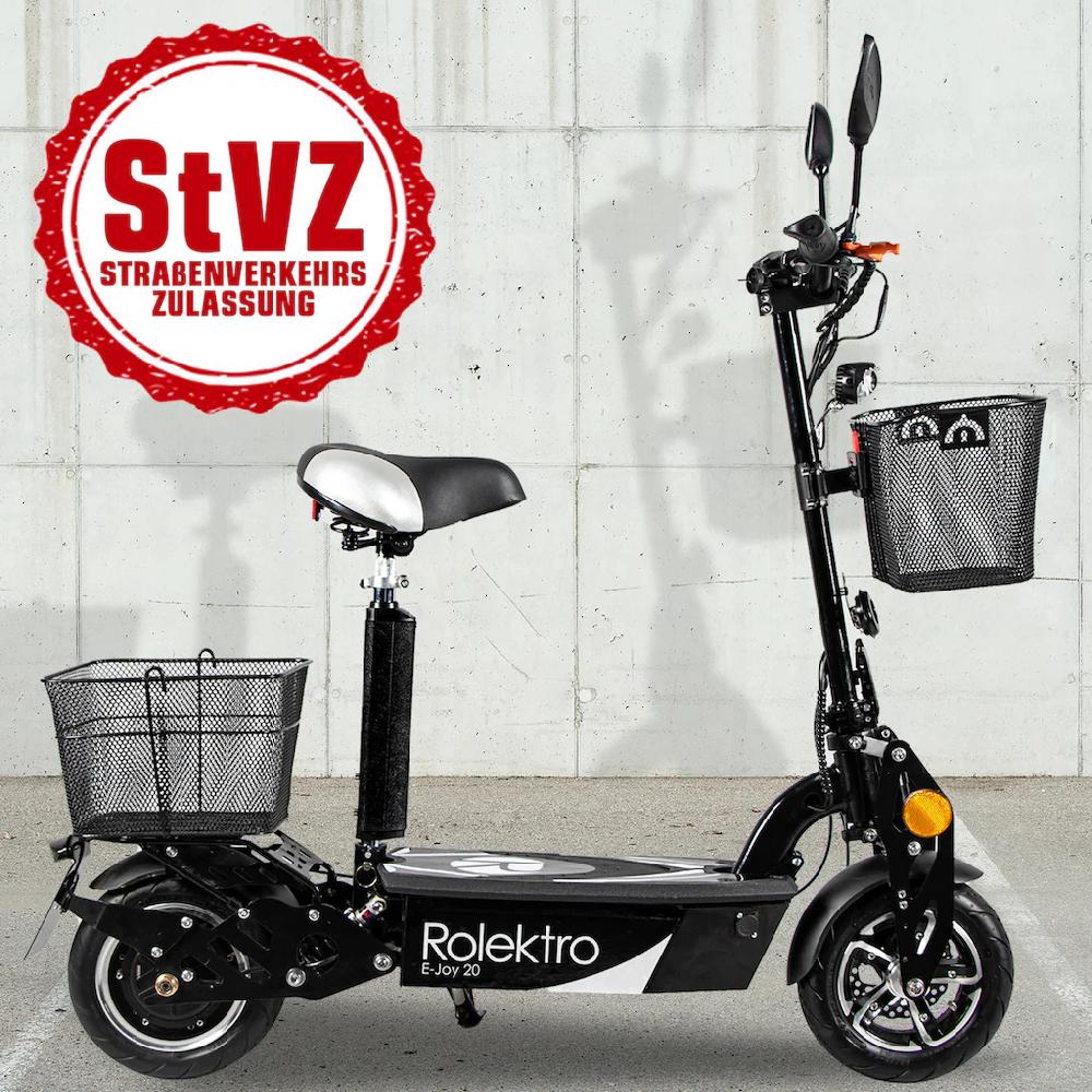 Rolektro E-Mofaroller »E-Joy 20 Schwarz 36V-12AH Blei-Gel Akku 500 Watt« bis zu 30 km Reichweite Osterangebot