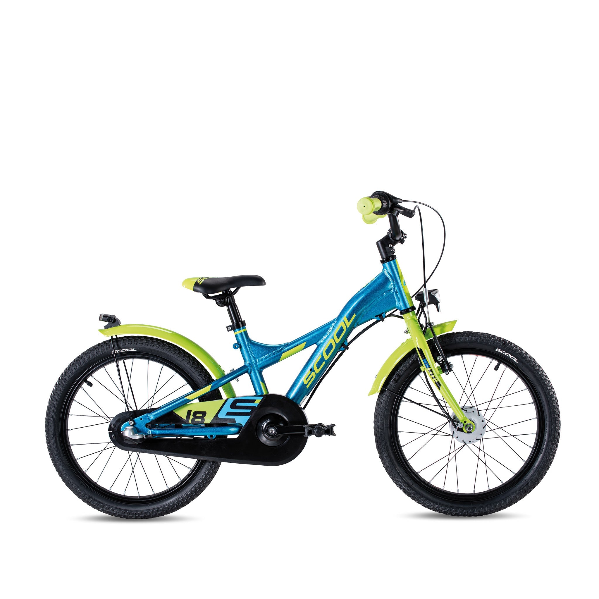 S'COOL S'COOL Junior Bikes XXlite street 18 Zoll 3-Gang Blue/Lime | fahrrad.de