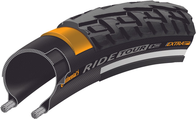 Continental Continental Ride Tour Drahtreifen 28" Reflex schwarz &vert; fahrrad.de Super Sparpreis