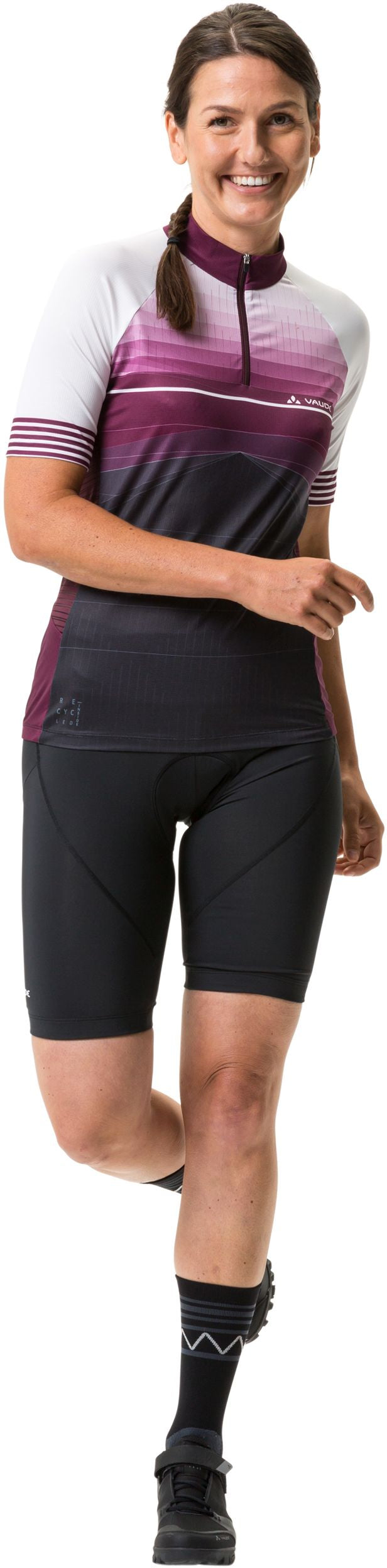 VAUDE VAUDE Posta Trikot mit 1/2 Reißverschluss Damen lila &vert; fahrrad.de VIP-Rabatte
